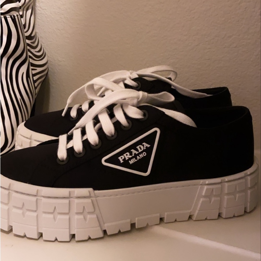 Prada Logo Lug Platform Sneaker